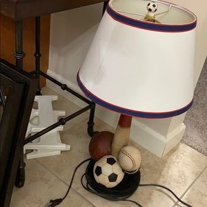 Sports lamp. Soccer, football, baseball, b-ball